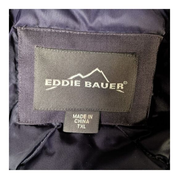 Eddie Bauer EB600 WeatherEdge Goose Down Jacket Hooded Purple Women's XL Tall - Picture 5 of 9